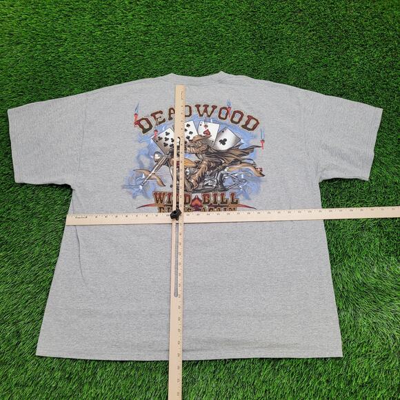 Vintage Western Skull Biker Shirt 2XL 25x29 Gray - Picture 5 of 13